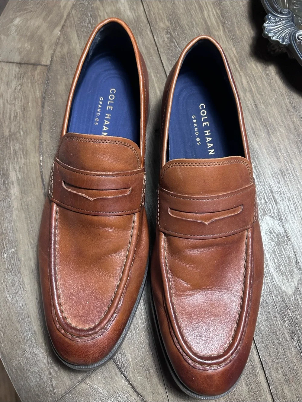 Cole Haan Men's Tan Leather Penny Loafers